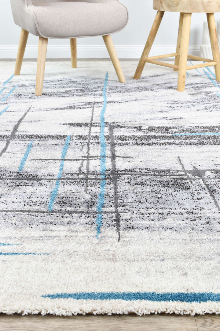 Novus 726AA Grey Turquoise Rug - Turkish-inspired modern rug from Treasures of Turkey