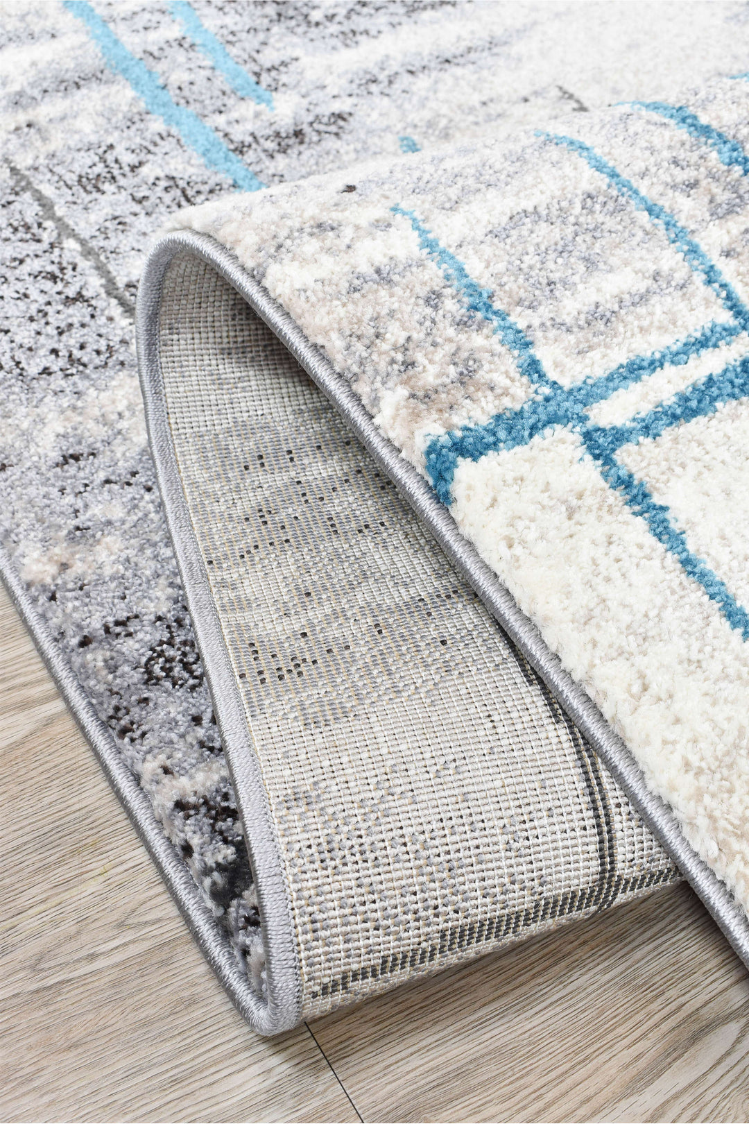 Novus 726AA Grey Turquoise Rug - Turkish-inspired modern rug from Treasures of Turkey
