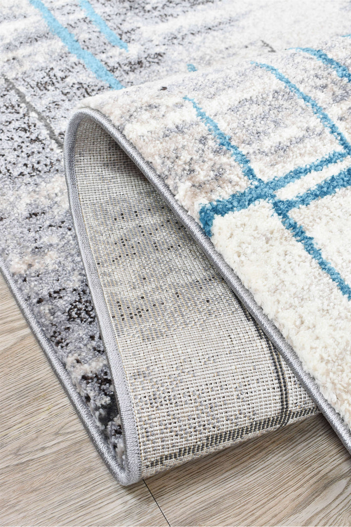 Novus 726AA Grey Turquoise Rug - Turkish-inspired modern rug from Treasures of Turkey