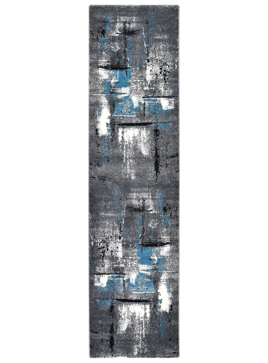 Novas Grey Turquoise Rug - Turkish-inspired modern rug from Treasures of Turkey