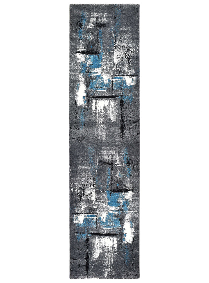 Novas Grey Turquoise Rug - Turkish-inspired modern rug from Treasures of Turkey