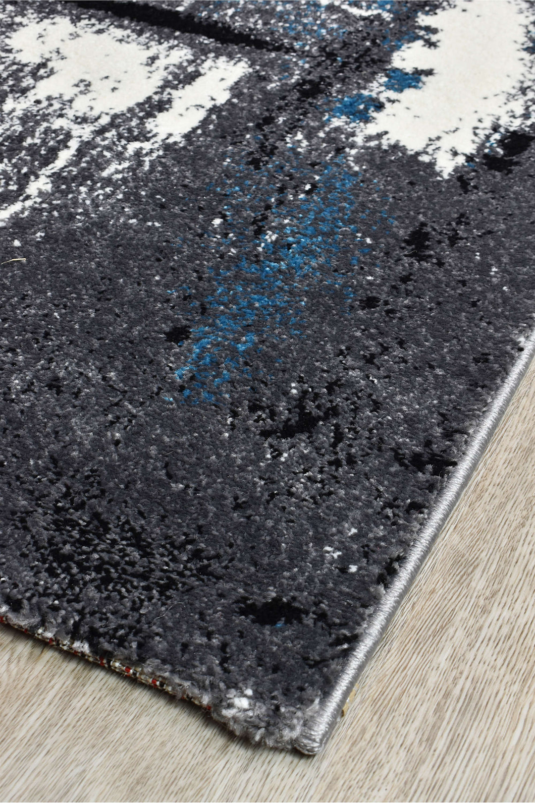 Novas Grey Turquoise Rug - Turkish-inspired modern rug from Treasures of Turkey