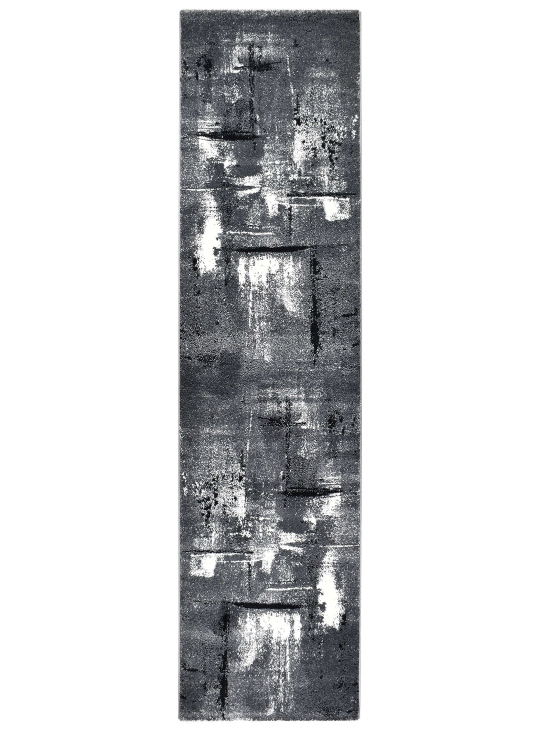 Novas Light Grey Dark Grey Rug - Turkish-inspired modern rug from Treasures of Turkey