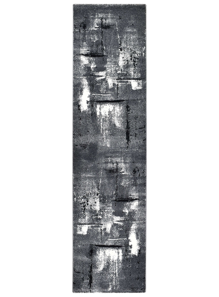 Novas Light Grey Dark Grey Rug - Turkish-inspired modern rug from Treasures of Turkey