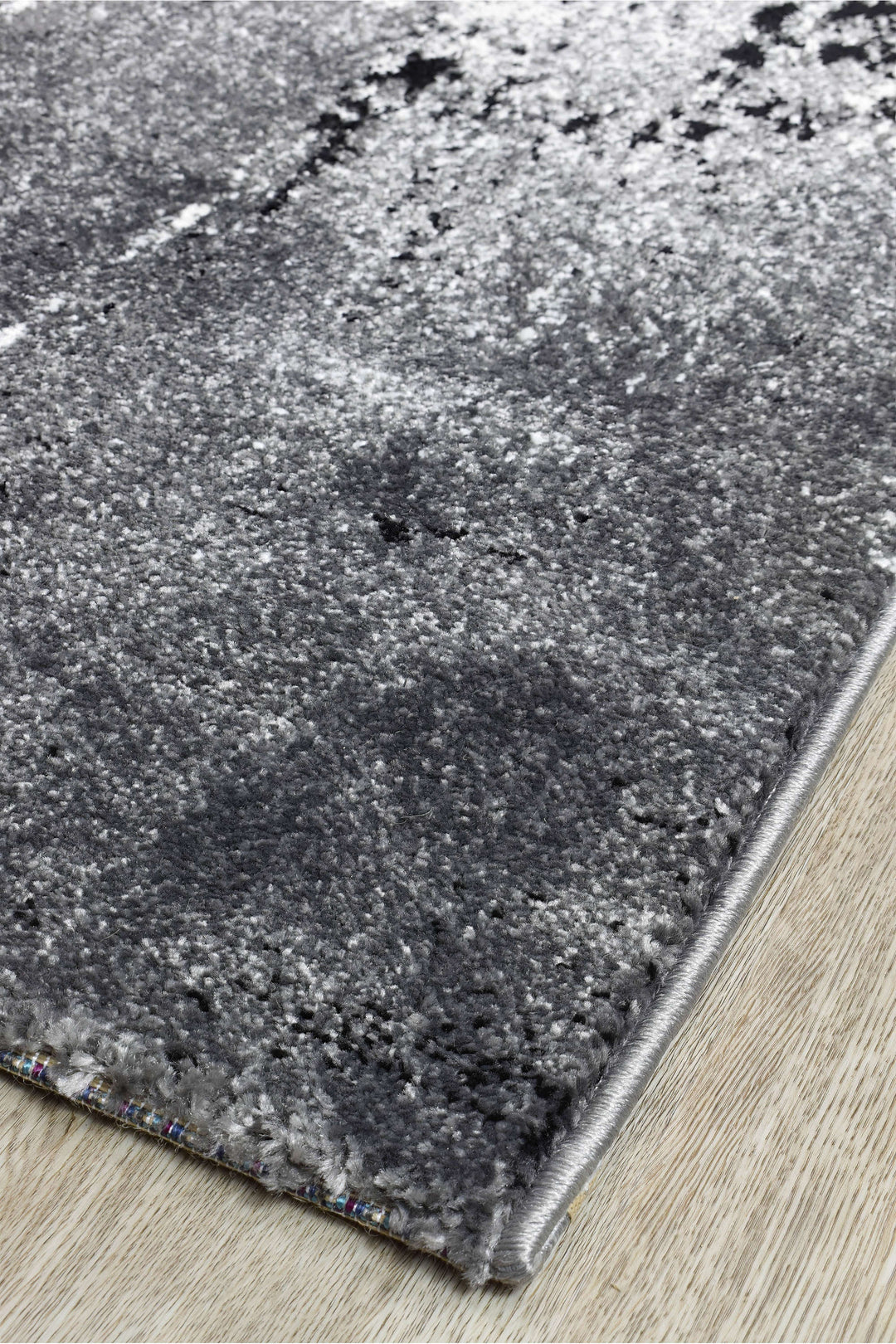 Novas Light Grey Dark Grey Rug - Turkish-inspired modern rug from Treasures of Turkey