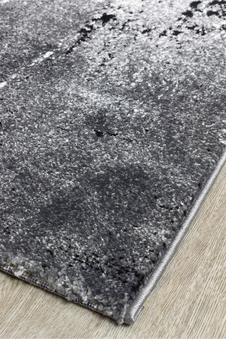Novas Light Grey Dark Grey Rug - Turkish-inspired modern rug from Treasures of Turkey