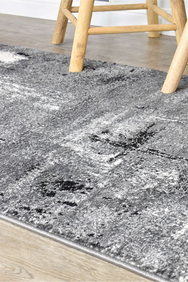 Novas Light Grey Dark Grey Rug - Turkish-inspired modern rug from Treasures of Turkey