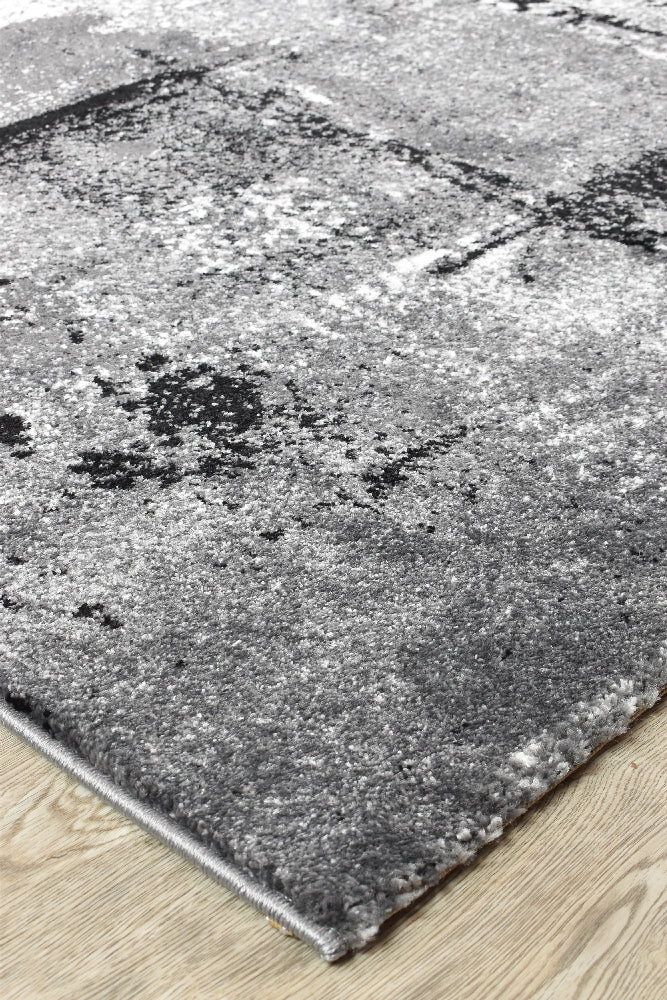 Novas Light Grey Dark Grey Rug - Turkish-inspired modern rug from Treasures of Turkey