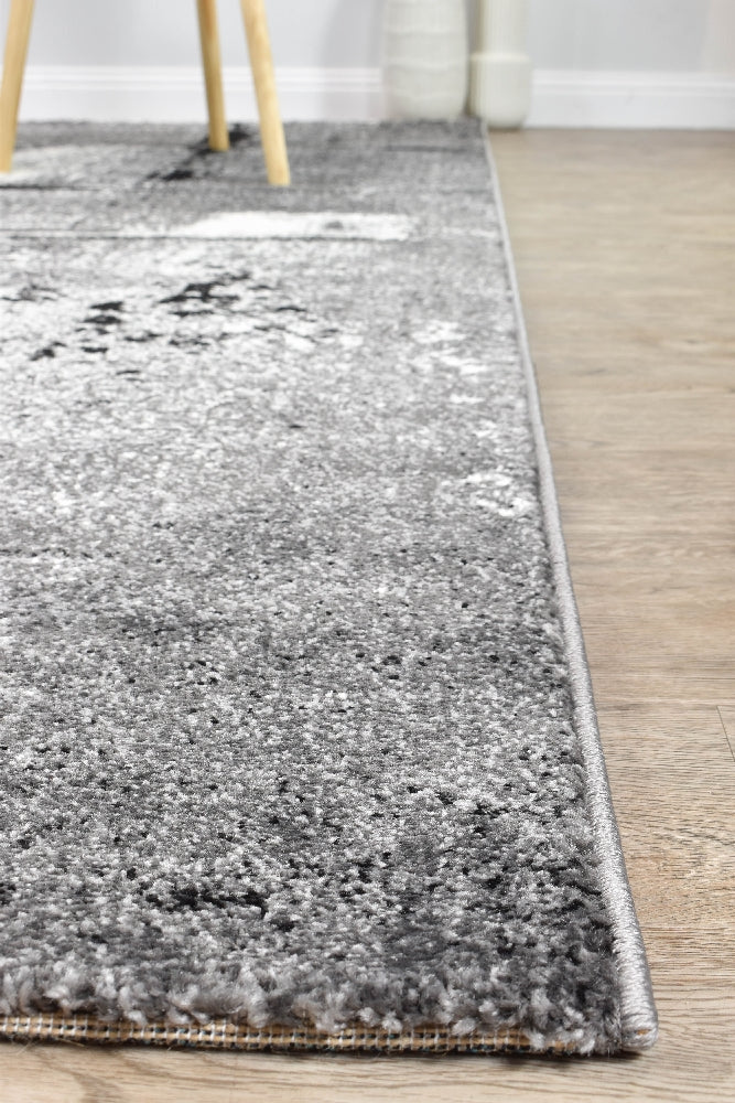Novas Light Grey Dark Grey Rug - Turkish-inspired modern rug from Treasures of Turkey