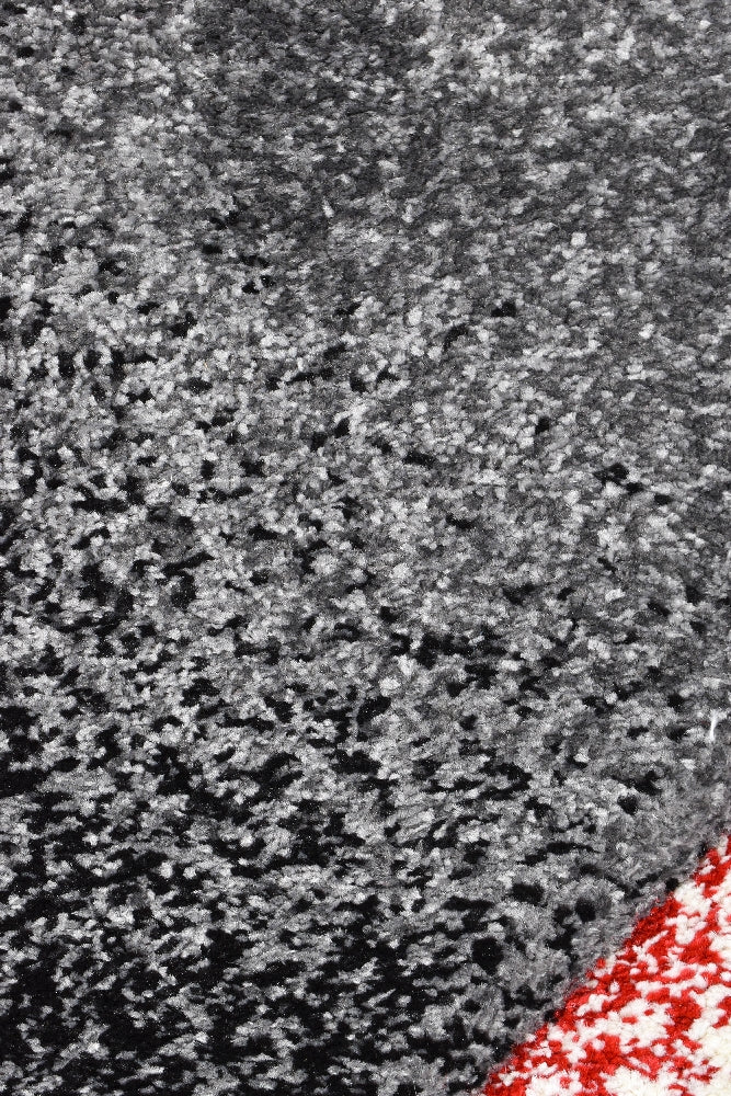 Novas Grey Red Rug - Turkish-inspired modern rug from Treasures of Turkey