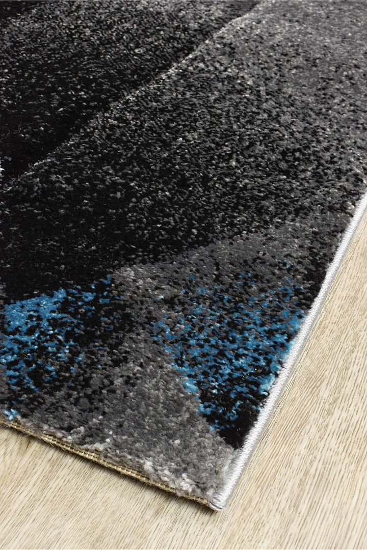 Novas Grey Turquoise Rug - Turkish-inspired modern rug from Treasures of Turkey