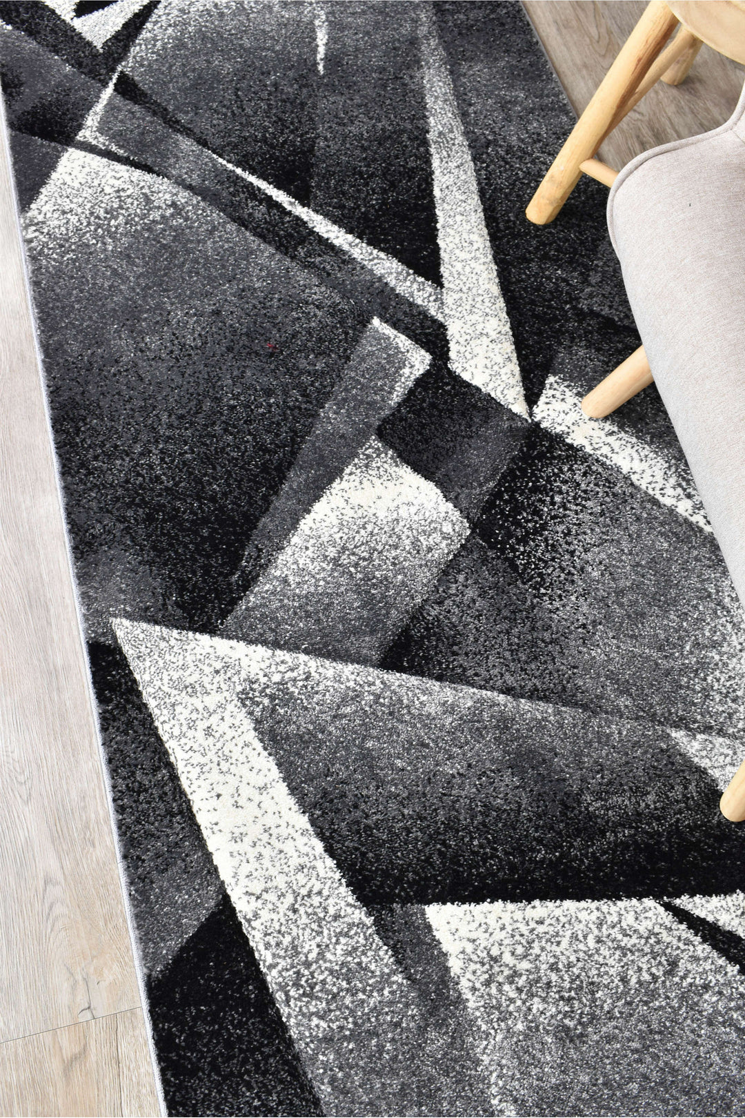 Novas Light Grey Dark Grey Rug - Turkish-inspired modern rug from Treasures of Turkey