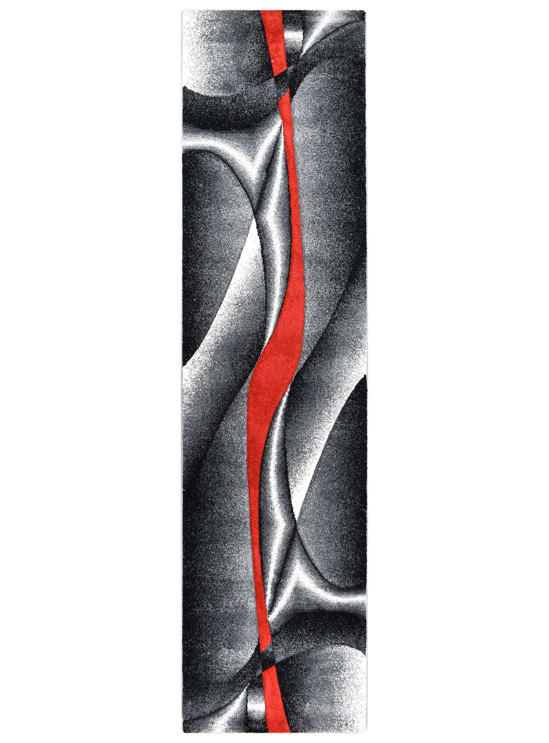Novas Grey Red Runner - Turkish-inspired hallway runner rug from Treasures of Turkey