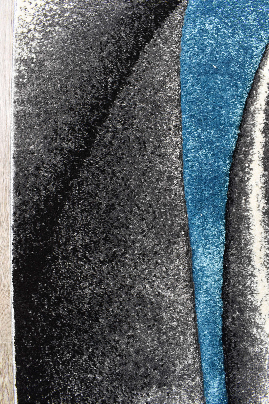 Novas Grey Turquoise Rug - Turkish-inspired modern rug from Treasures of Turkey