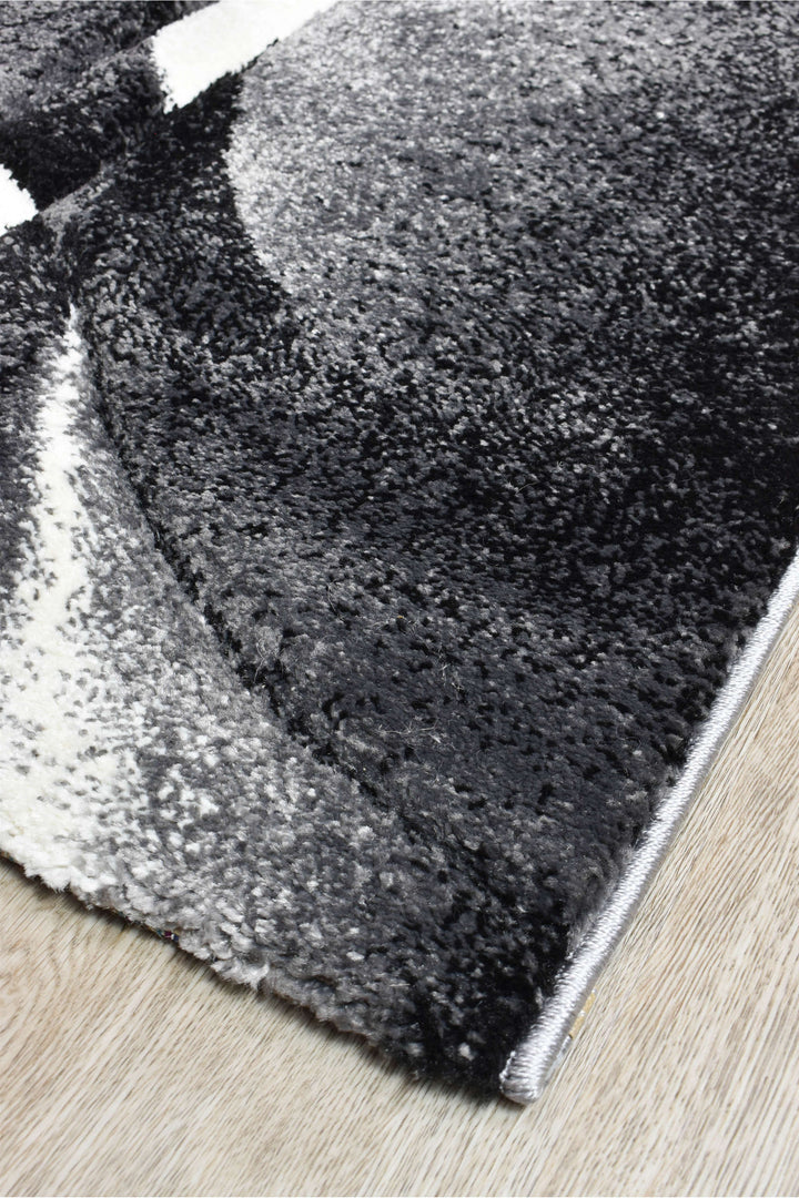 Novas Light Grey Dark Grey Runner - Turkish-inspired hallway runner rug from Treasures of Turkey