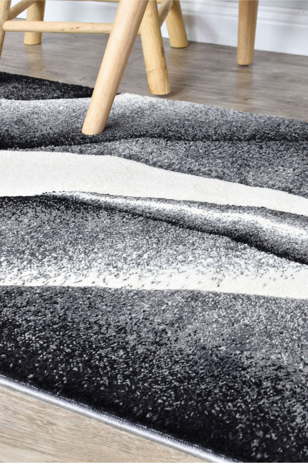 Novas Light Grey Dark Grey Runner - Turkish-inspired hallway runner rug from Treasures of Turkey