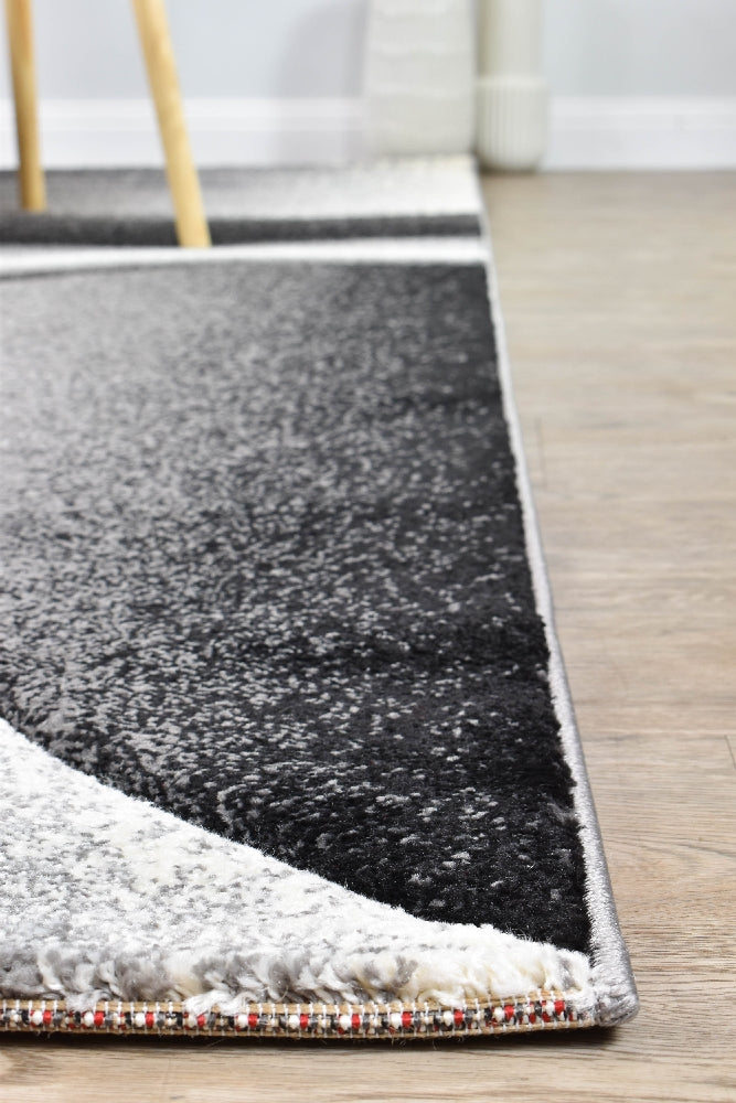 Novas Light Grey Dark Grey Rug - Turkish-inspired modern rug from Treasures of Turkey