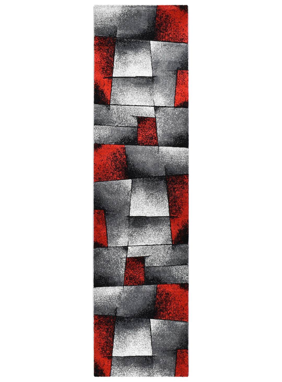 Novas Grey Red Rug - Turkish-inspired modern rug from Treasures of Turkey