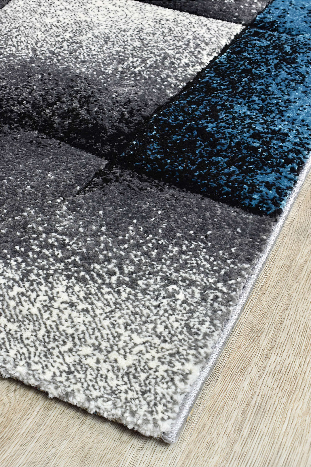 Novas Grey Turquoise Rug - Turkish-inspired modern rug from Treasures of Turkey