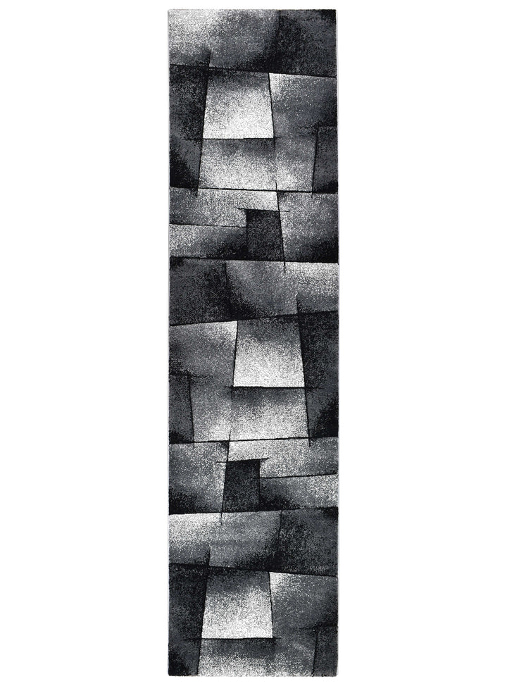 Novas Light Grey Dark Grey Rug - Turkish-inspired modern rug from Treasures of Turkey