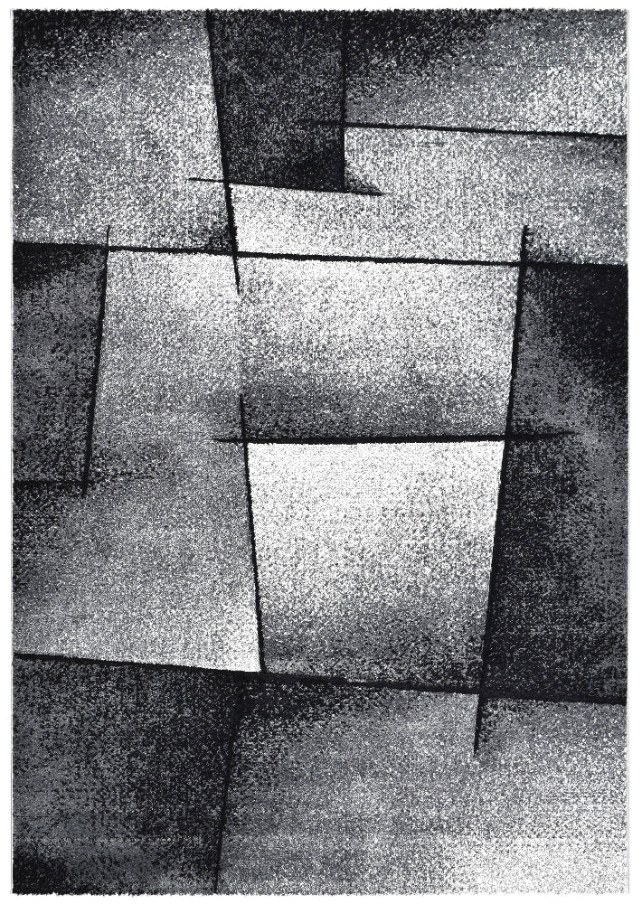 Novas Light Grey Dark Grey Rug - Turkish-inspired modern rug from Treasures of Turkey