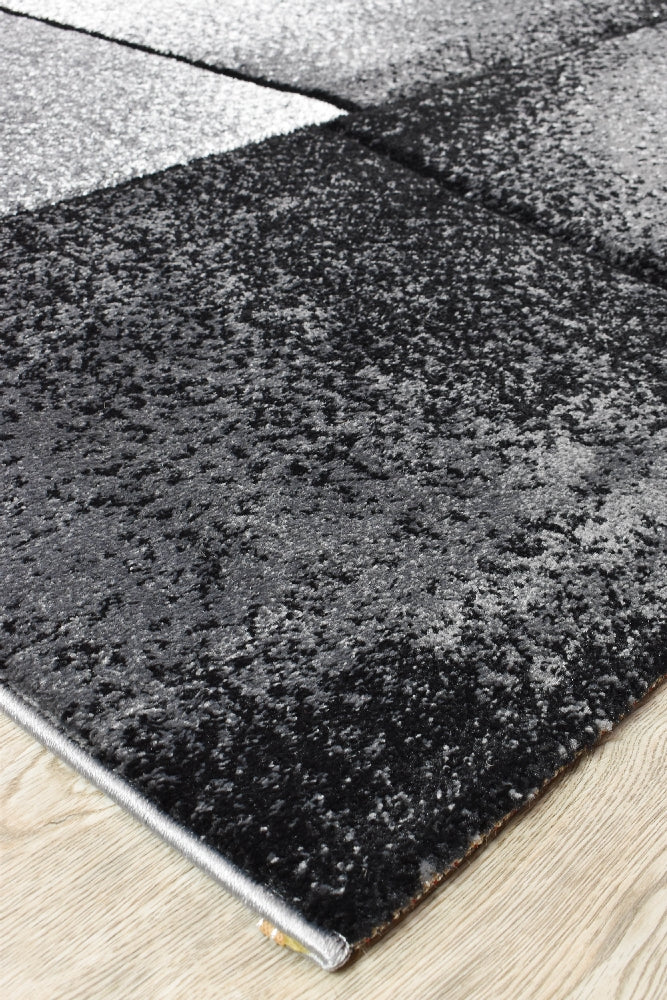 Novas Light Grey Dark Grey Rug - Turkish-inspired modern rug from Treasures of Turkey