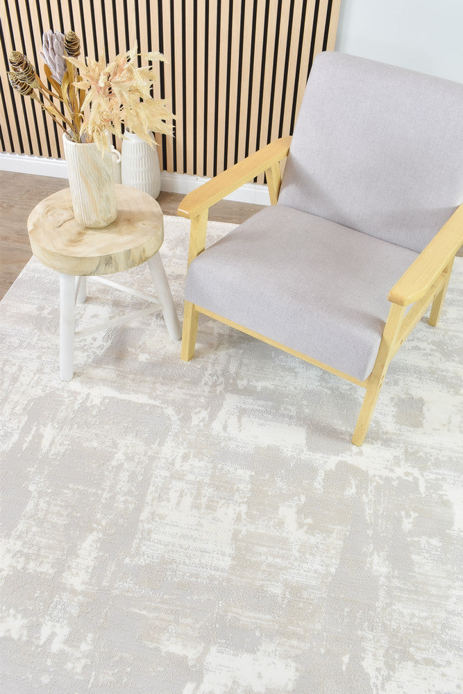 Eternal Azure Cream Contemporary Rug - Turkish-inspired modern rug from Treasures of Turkey
