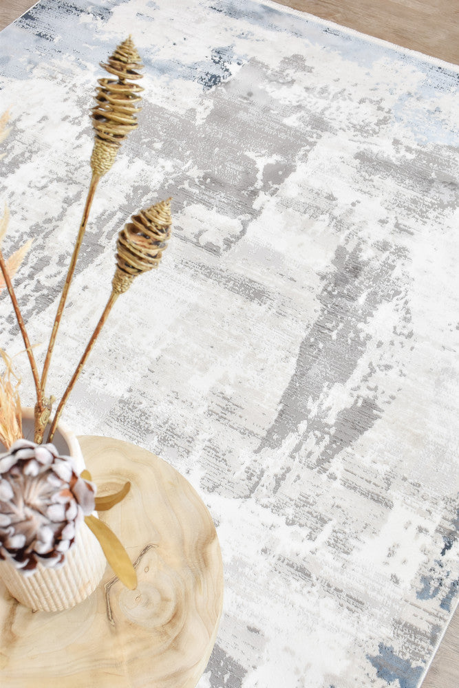 Eternal Azure Navy Contemporary Rug - Turkish-inspired modern rug from Treasures of Turkey