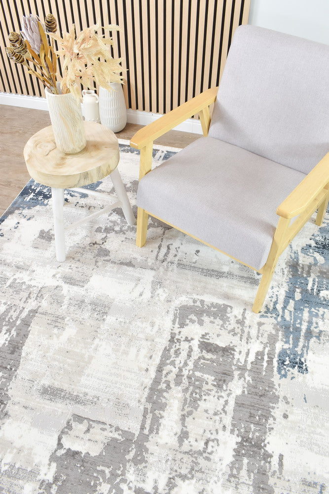 Eternal Azure Navy Contemporary Rug - Turkish-inspired modern rug from Treasures of Turkey