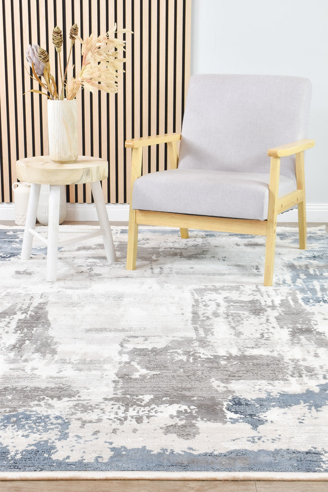 Eternal Azure Navy Contemporary Rug - Turkish-inspired modern rug from Treasures of Turkey