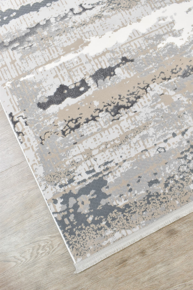 Eden Viscose Blend Grey Textured Rug - Turkish-inspired modern rug from Treasures of Turkey