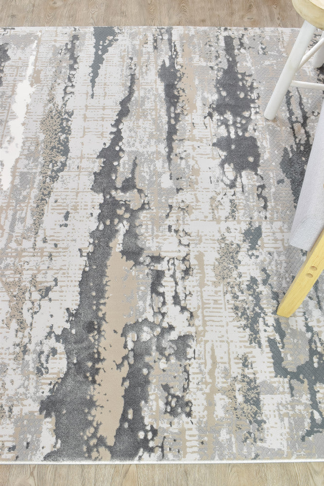 Eden Viscose Blend Grey Textured Rug - Turkish-inspired modern rug from Treasures of Turkey