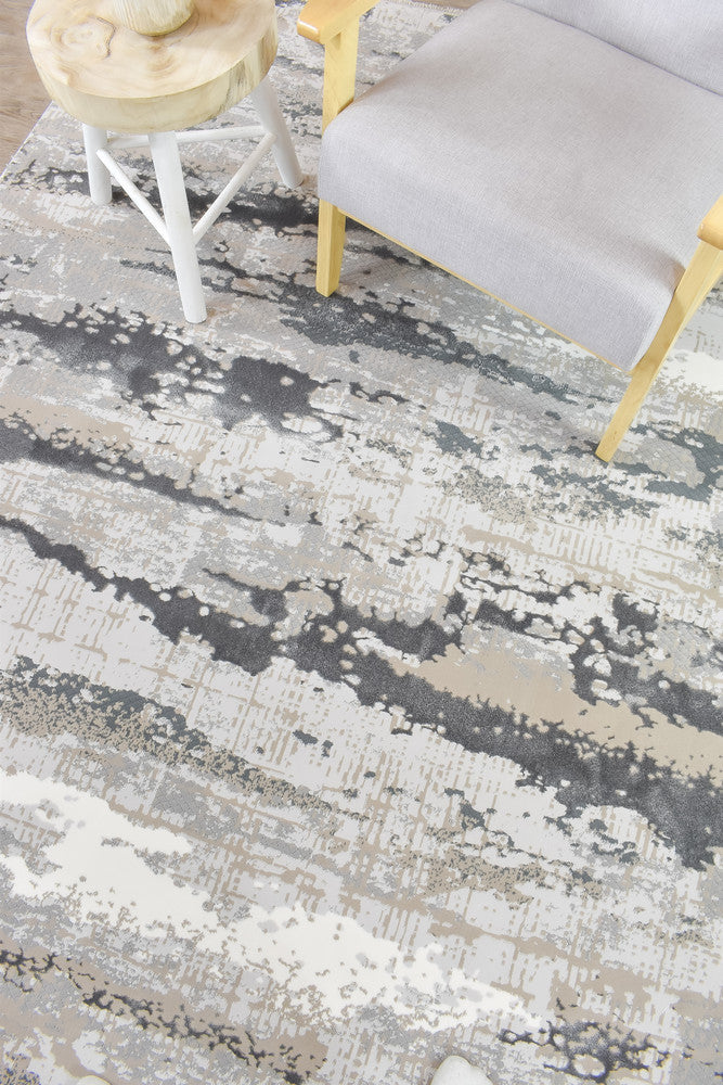 Eden Viscose Blend Grey Textured Rug - Turkish-inspired modern rug from Treasures of Turkey