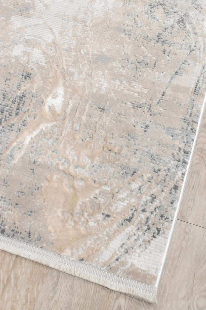 Eden Silk Touch Beige Hallway Runner - Turkish-inspired hallway runner rug from Treasures of Turkey