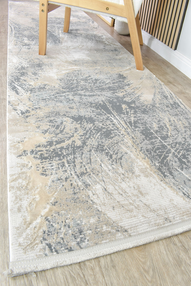 Eden Silk Touch Beige Hallway Runner - Turkish-inspired hallway runner rug from Treasures of Turkey