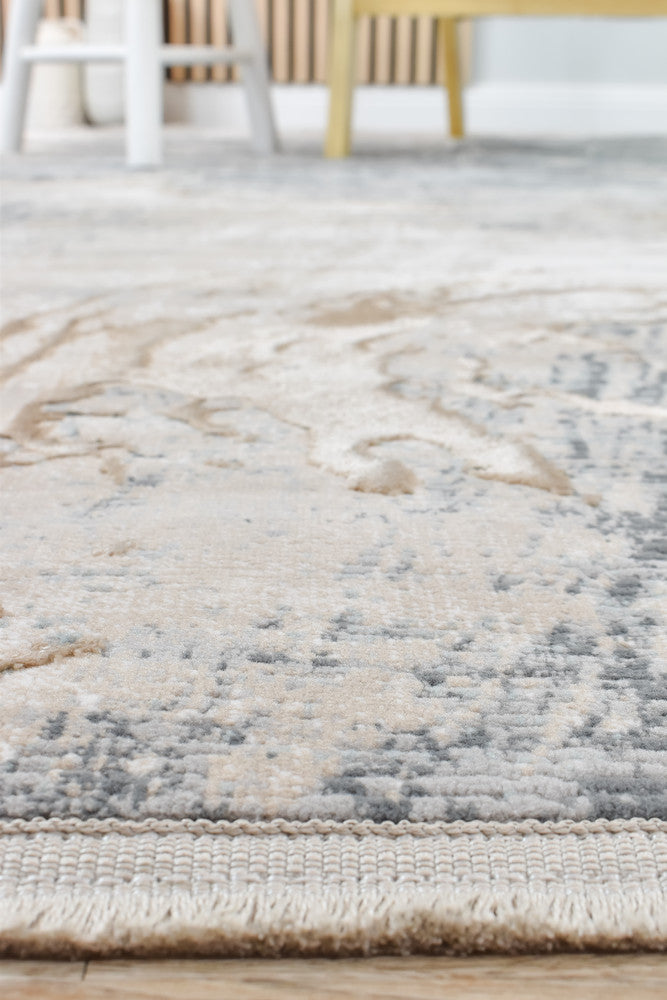 Eden Silk Touch Grey Beige Modern Rug - Turkish-inspired modern rug from Treasures of Turkey