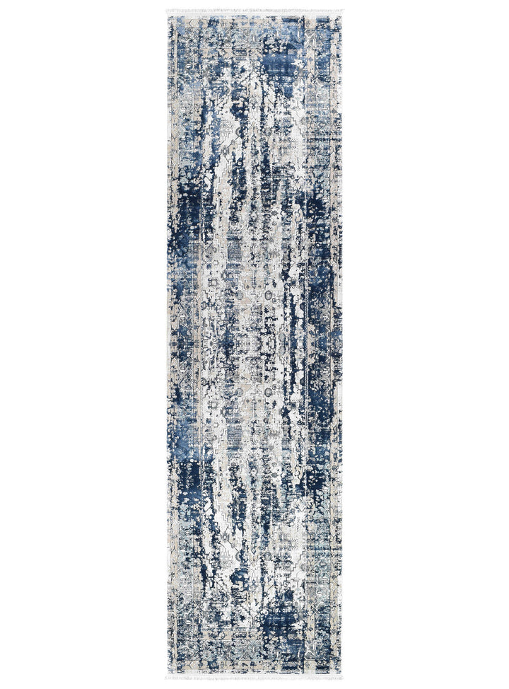 Rosalind Vintage Denim Rug - Turkish-inspired modern rug from Treasures of Turkey