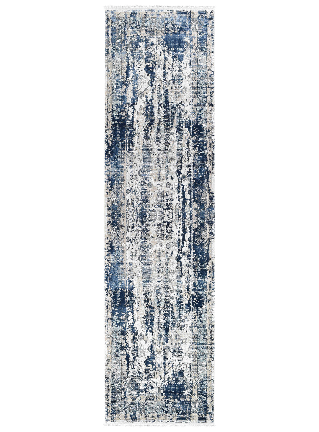 Rosalind Vintage Denim Runner - Turkish-inspired hallway runner rug from Treasures of Turkey