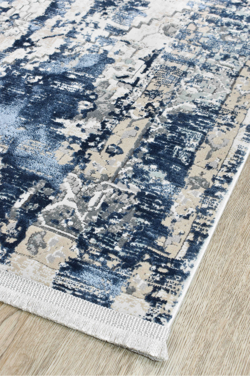 Rosalind Vintage Denim Runner - Turkish-inspired hallway runner rug from Treasures of Turkey