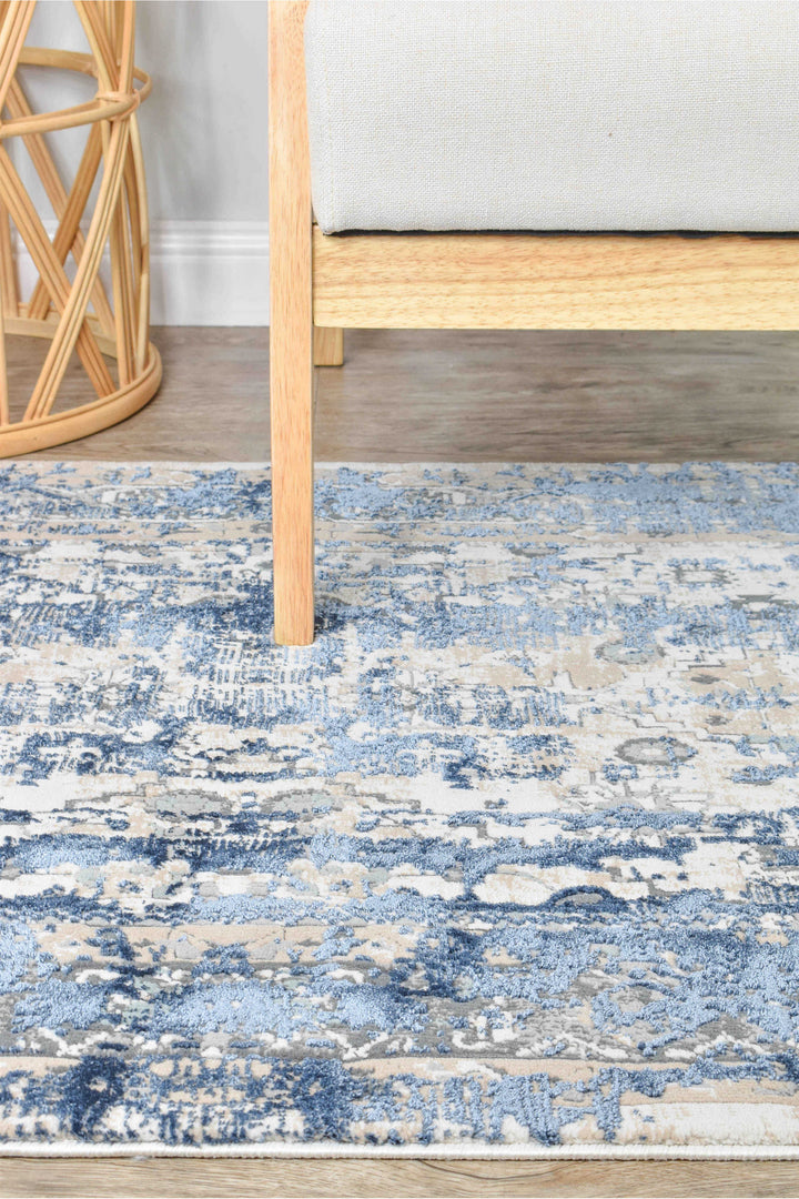 Rosalind Vintage Denim Rug - Turkish-inspired modern rug from Treasures of Turkey
