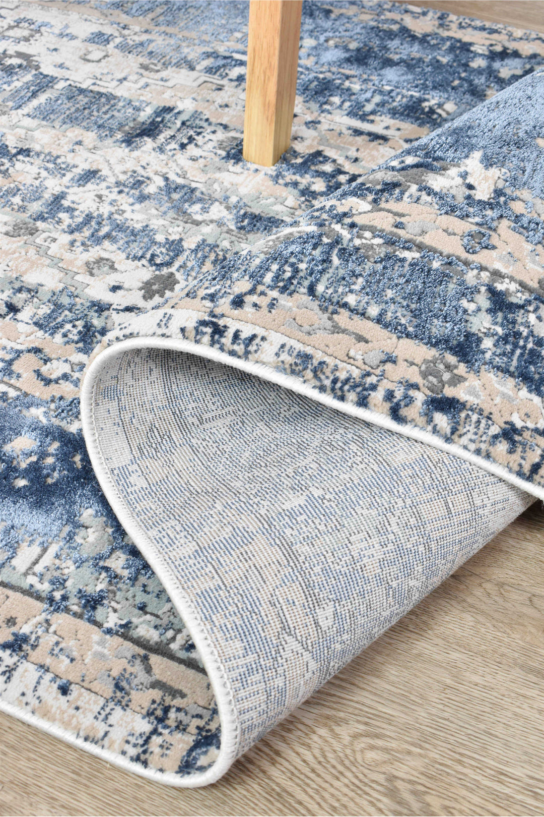 Rosalind Vintage Denim Rug - Turkish-inspired modern rug from Treasures of Turkey
