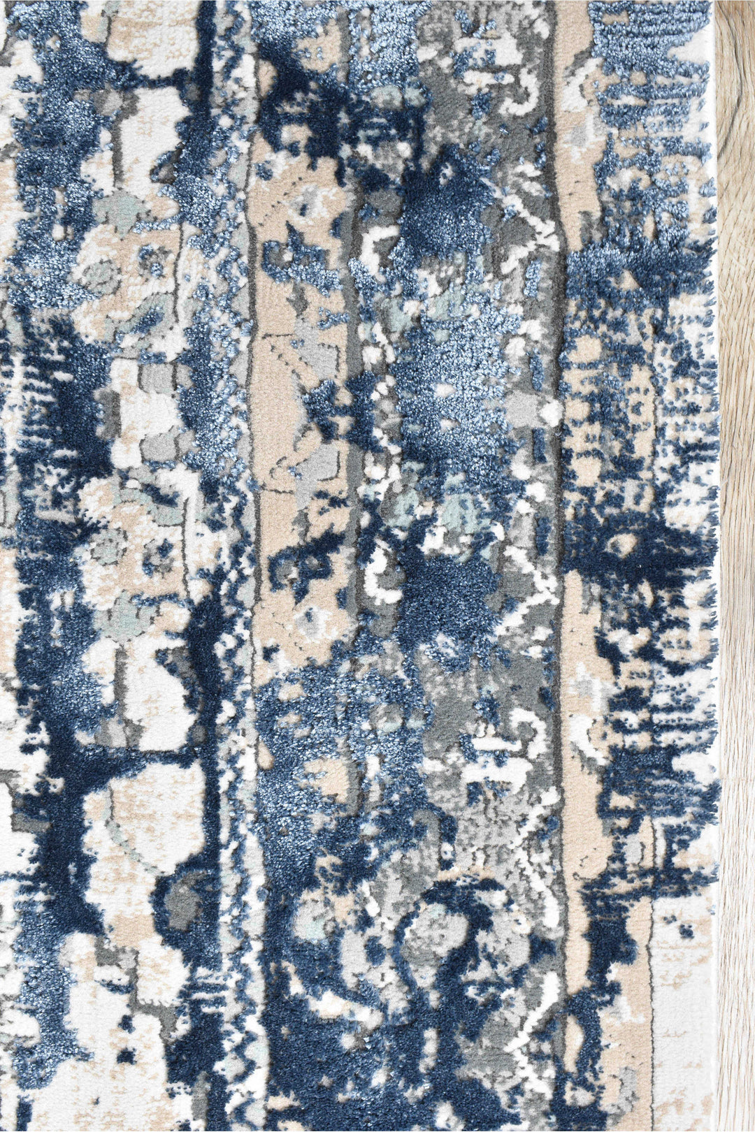 Rosalind Vintage Denim Runner - Turkish-inspired hallway runner rug from Treasures of Turkey
