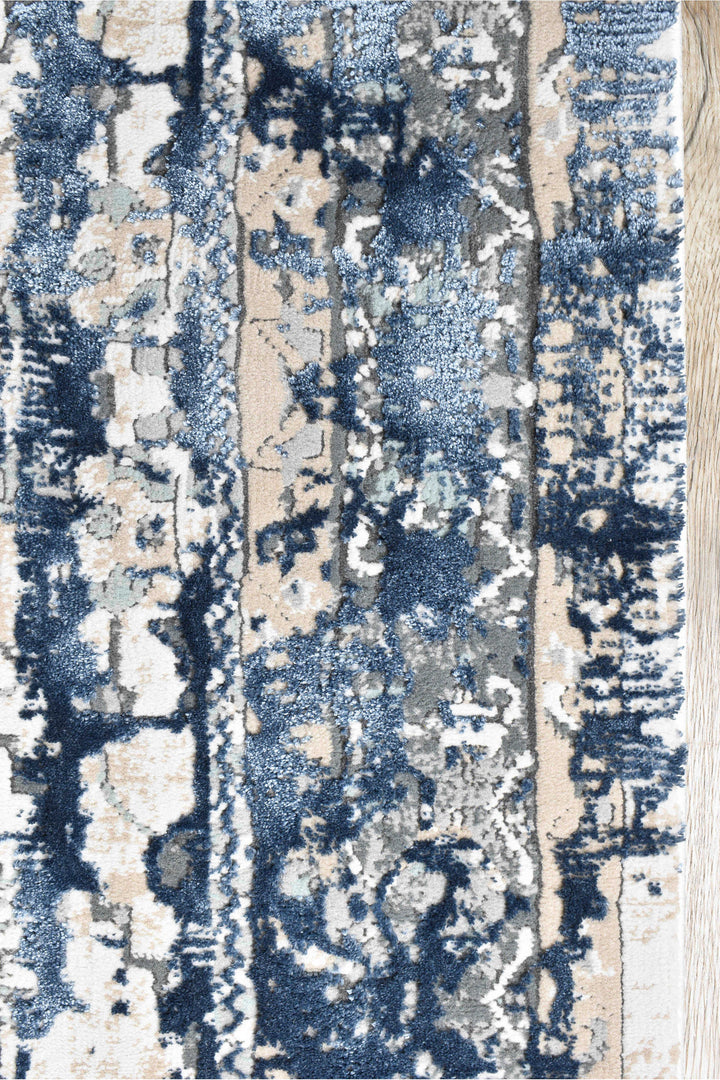 Rosalind Vintage Denim Runner - Turkish-inspired hallway runner rug from Treasures of Turkey