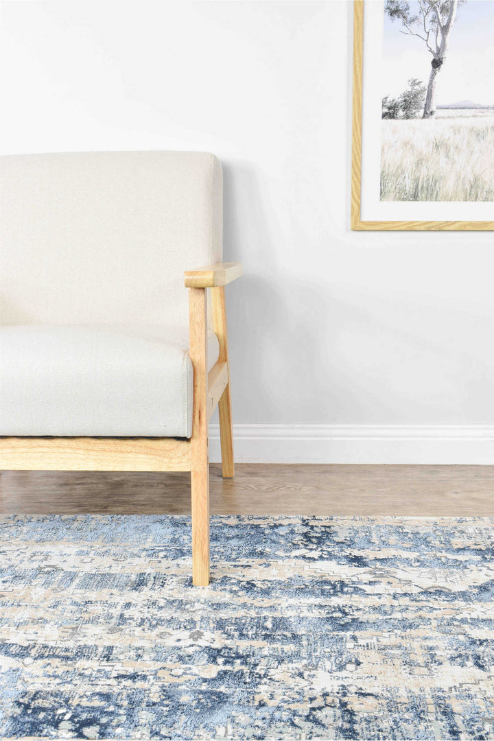 Rosalind Vintage Denim Runner - Turkish-inspired hallway runner rug from Treasures of Turkey