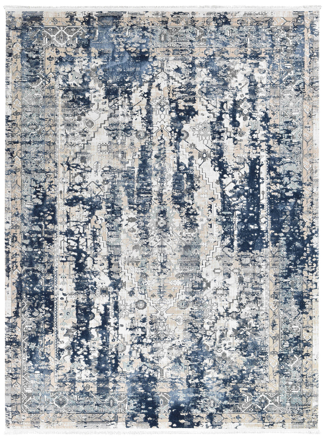 Rosalind Vintage Denim Rug - Turkish-inspired modern rug from Treasures of Turkey