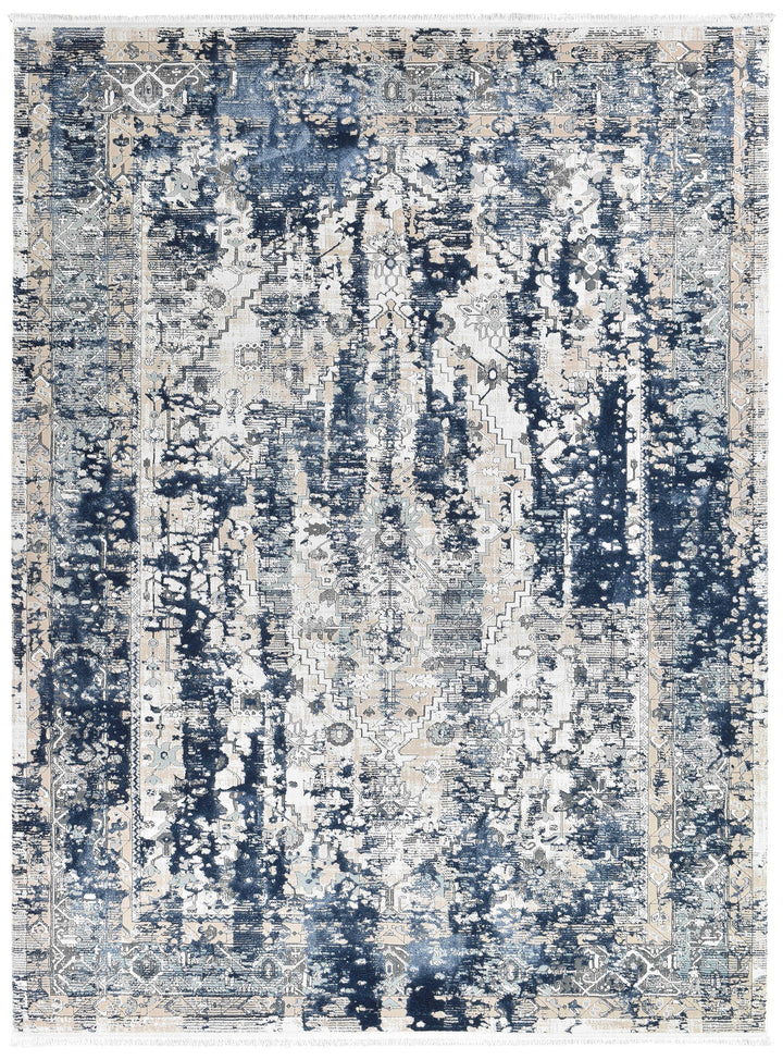 Rosalind Vintage Denim Rug - Turkish-inspired modern rug from Treasures of Turkey