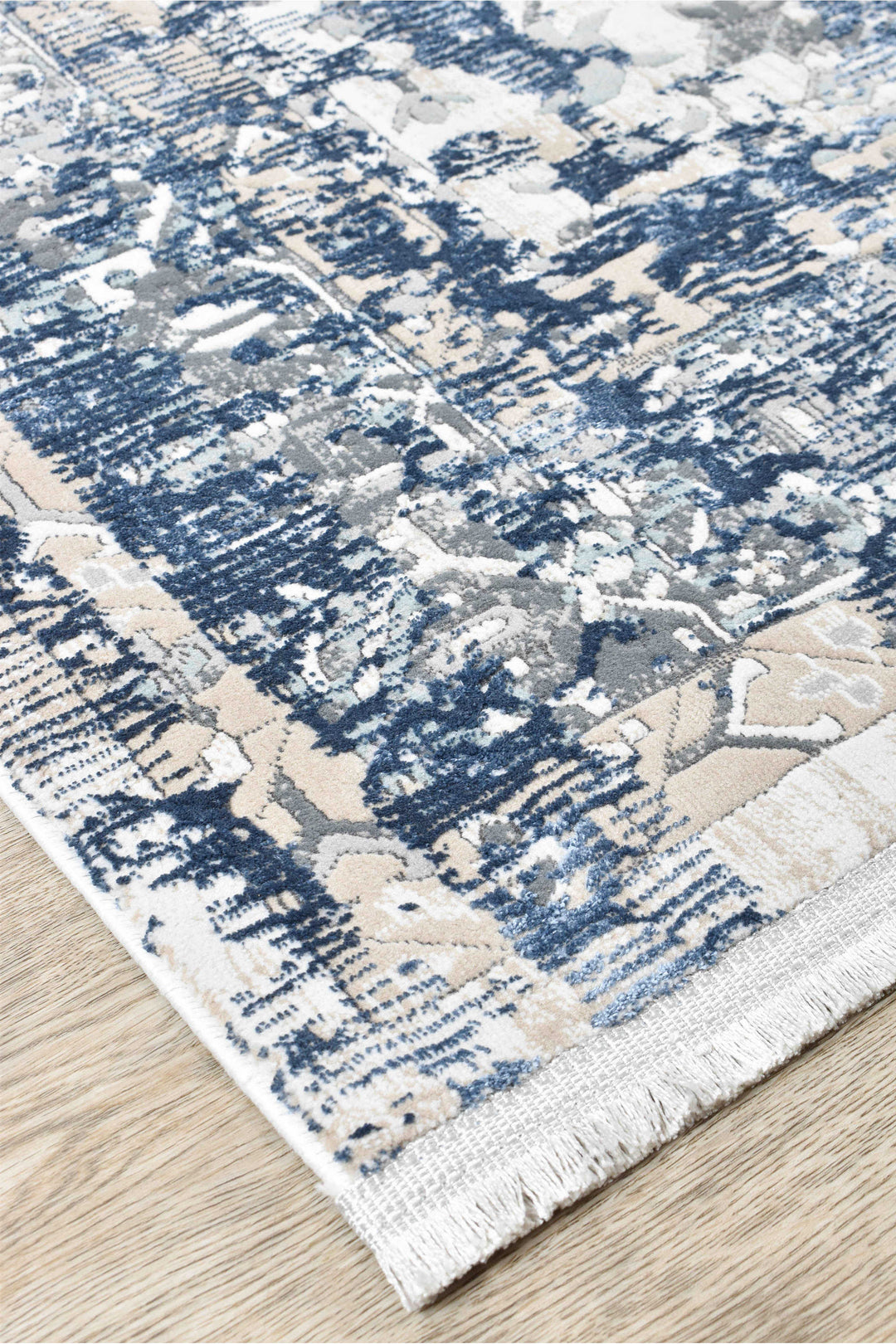 Rosalind Vintage Denim Rug - Turkish-inspired modern rug from Treasures of Turkey