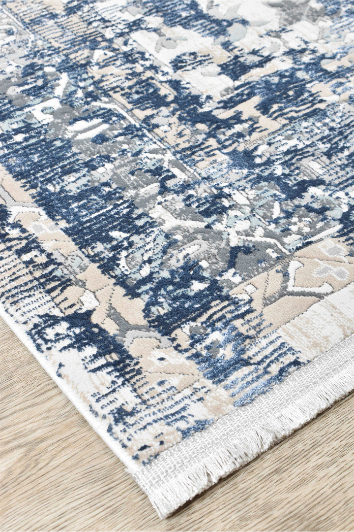 Rosalind Vintage Denim Rug - Turkish-inspired modern rug from Treasures of Turkey