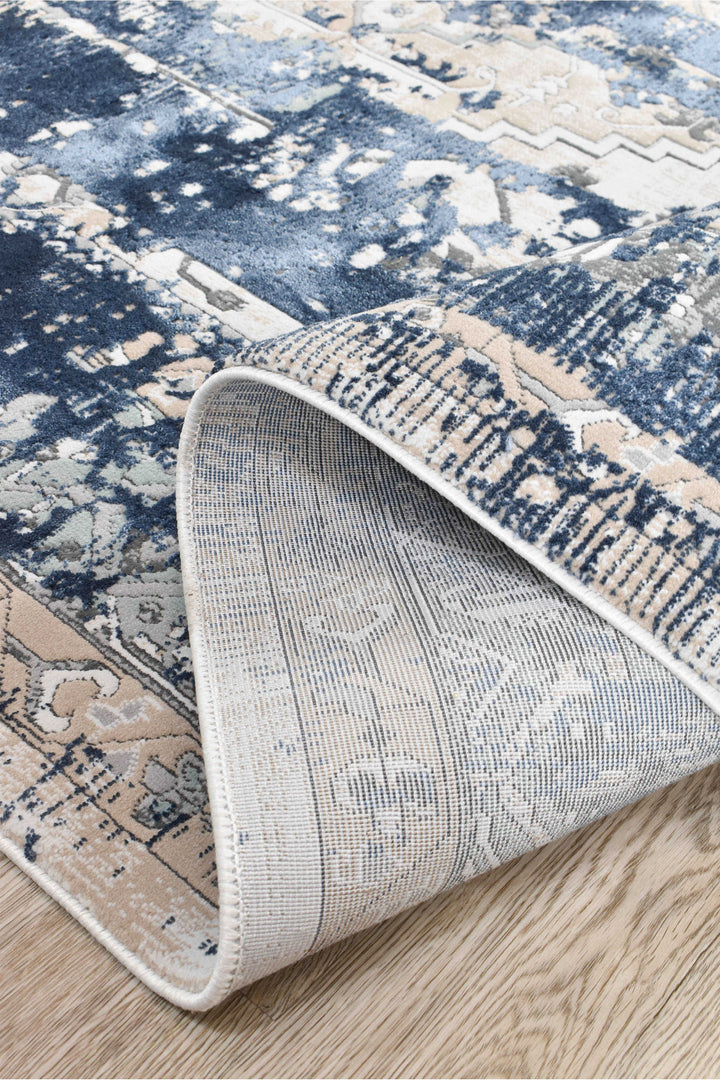 Rosalind Vintage Denim Rug - Turkish-inspired modern rug from Treasures of Turkey