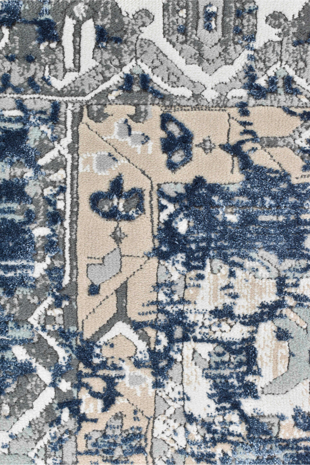 Rosalind Vintage Denim Rug - Turkish-inspired modern rug from Treasures of Turkey